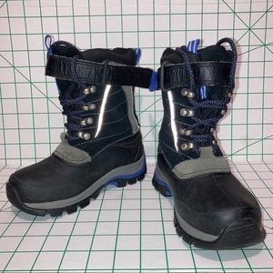 Land's End Boys Winter Snow Boots 175999 3077 A6 10# Primaloft Laces Hook Loop